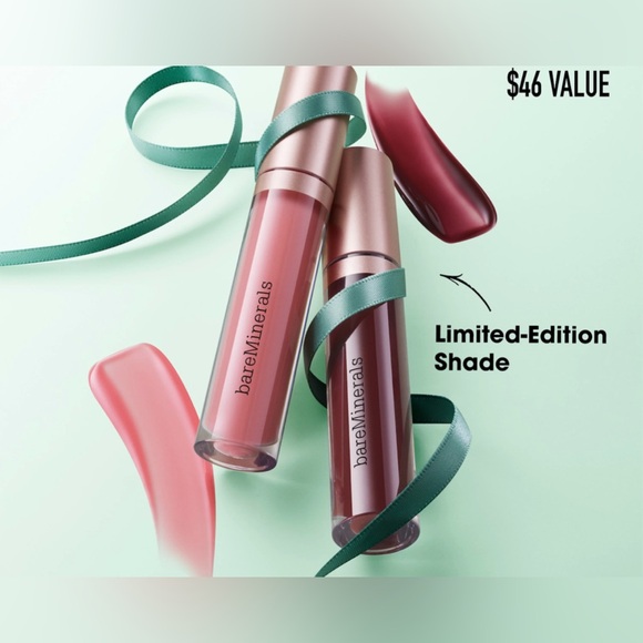 bareMinerals Gleam On Lip Gloss-Balm Duo Limited Edition - Picture 2 of 6